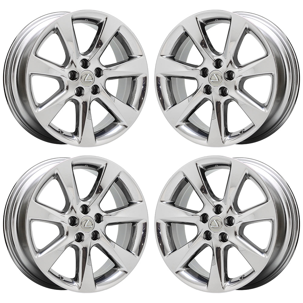 19" Lexus RX350 RX450H Bright Chrome wheels rims Factory OEM set 74252 EXCHANGE