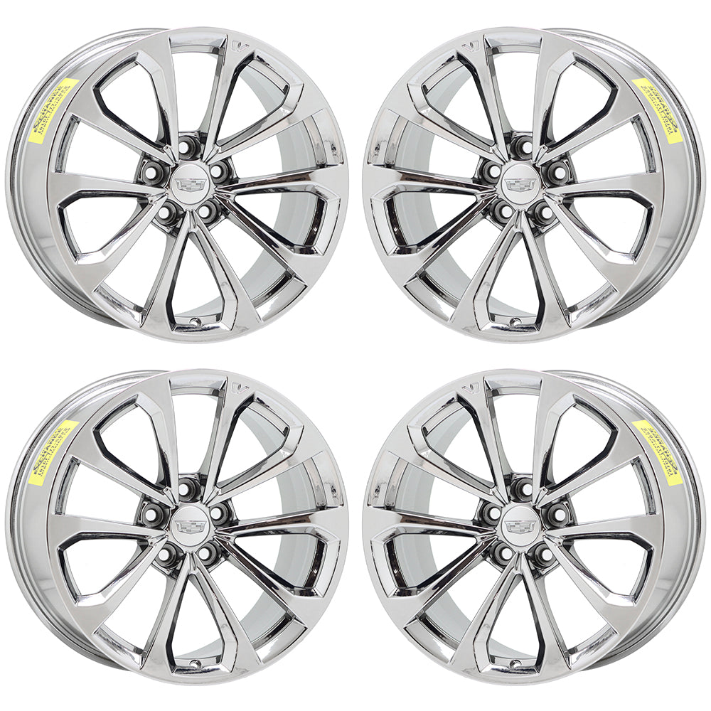 19" Cadillac CTS-V Bright Chrome Wheels Rims Factory OEM Set 4752 4754 EXCHANGE