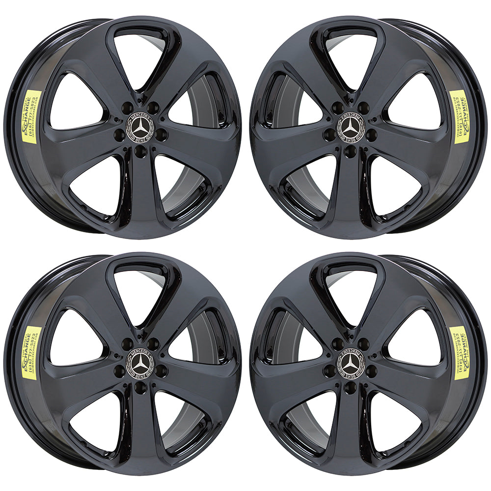 19" Mercedes GLC 300 350e Black Chrome wheels rims OEM set 85481 EXCHANGE