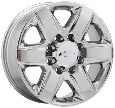 20" Chevrolet Silverado 2500 3500 Bright Chrome wheels rims Factory OEM set 5962