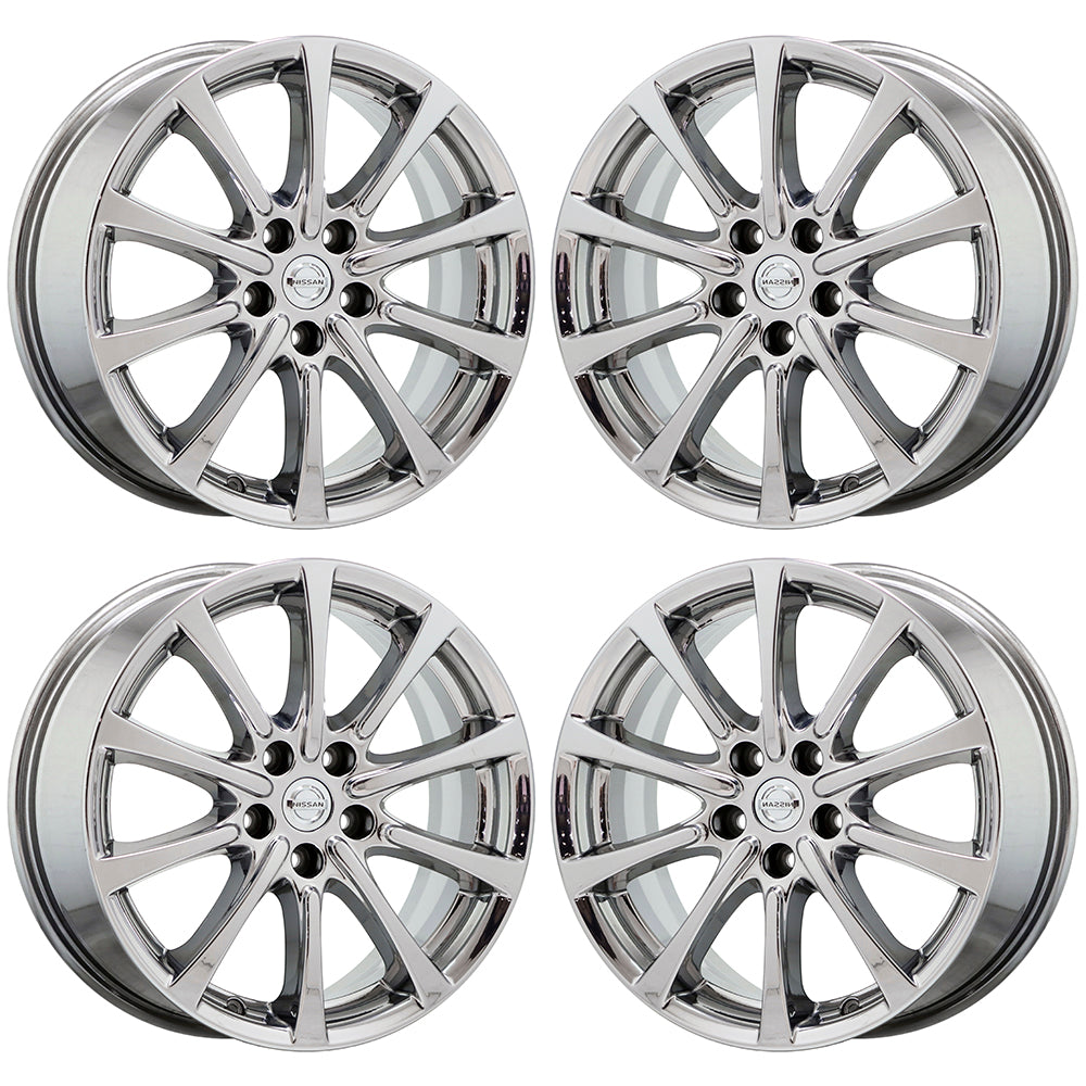 18" Nissan Murano Bright Chrome wheels rims Factory OEM set 4 2015-2020 62745