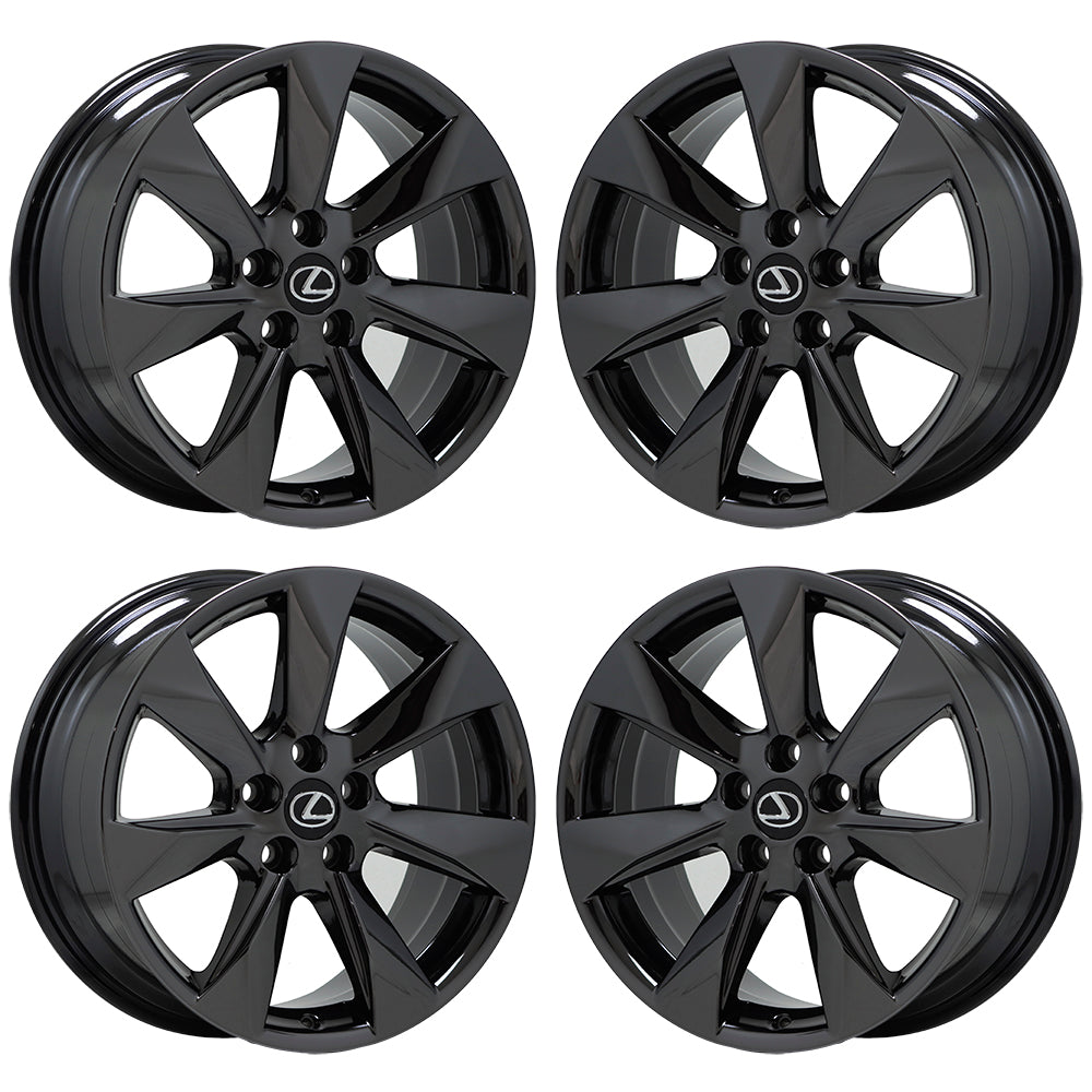 18" Lexus RX350 RX450 Black Chrome wheels rims Factory OEM set 4 74336