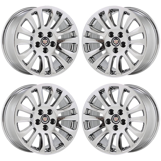 18" Cadillac CTS coupe Bright Chrome wheels rims Factory OEM GM 4669 4673