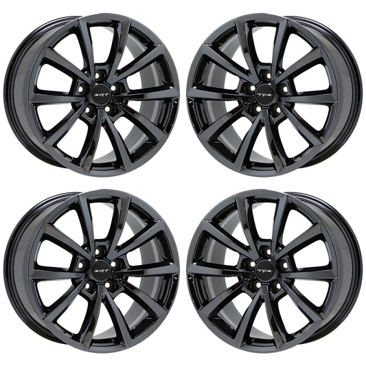 20x10" Grand Cherokee SRT Trackhawk Black Chrome wheels rims OEM set 9182