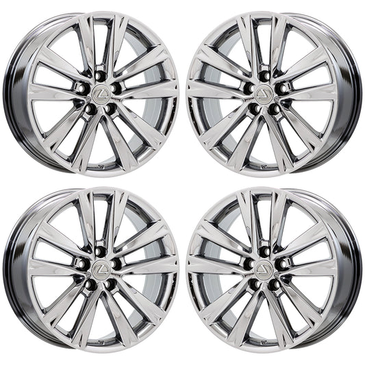 19" Lexus RX350 RX450H F-Sport Bright Chrome Wheels Rims OEM Set 74279 EXCHANGE