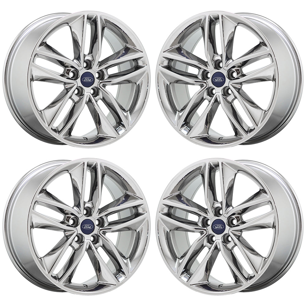 18" Ford Edge Bright Chrome wheels rims Factory OEM set 10043 EXCHANGE