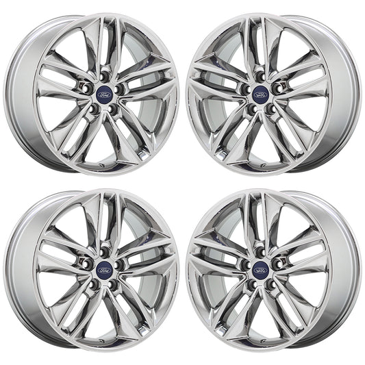 18" Ford Edge Bright Chrome wheels rims Factory OEM set 10043 EXCHANGE