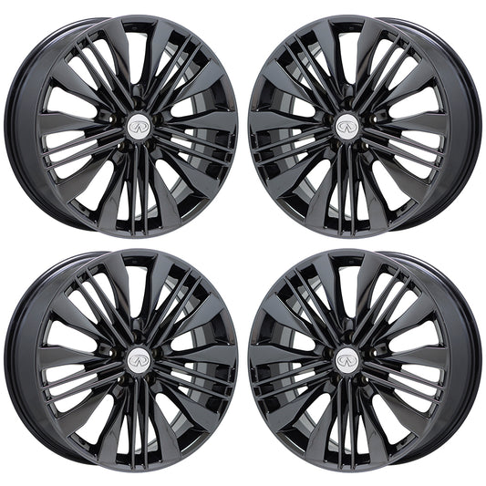 20" Infiniti QX60 Black Chrome wheels rims OEM set 4 73810 EXCHANGE