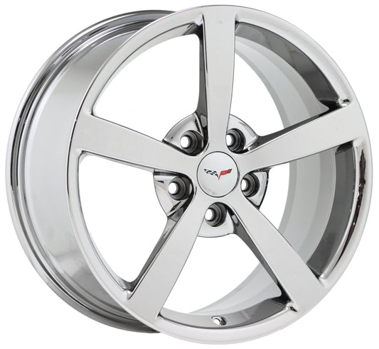 19x10 Corvette Bright Chrome wheel rim Factory OEM 5344