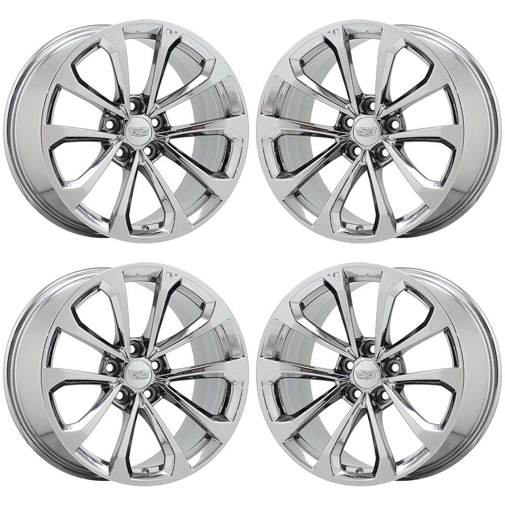 18x9" 18x9.5" Cadillac ATS-V Coupe Bright Chrome wheels Factory OEM 4766 4768