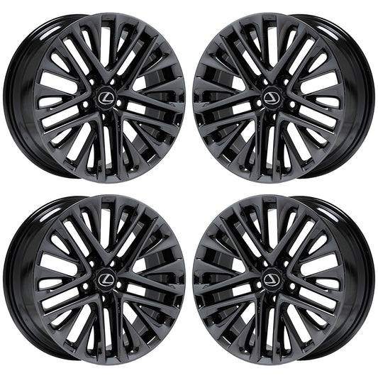18" Lexus ES350 Black Chrome wheels rims Factory OEM set 74278