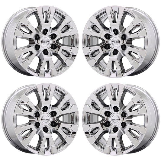 18" Nissan Armada Titan Bright Chrome wheels rims Factory OEM set 62751 EXCHANGE