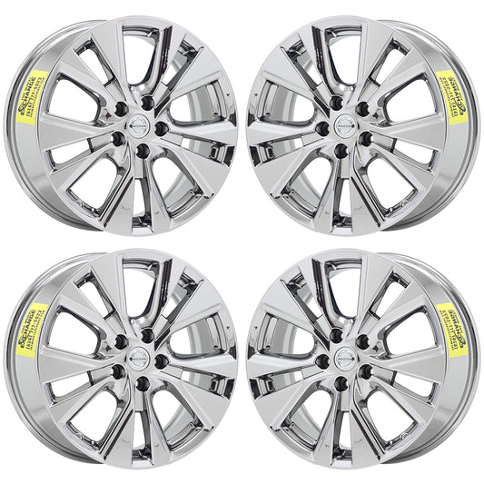 18" Nissan Murano Bright Chrome wheels rims Factory OEM 2015-2021 set 4 62706