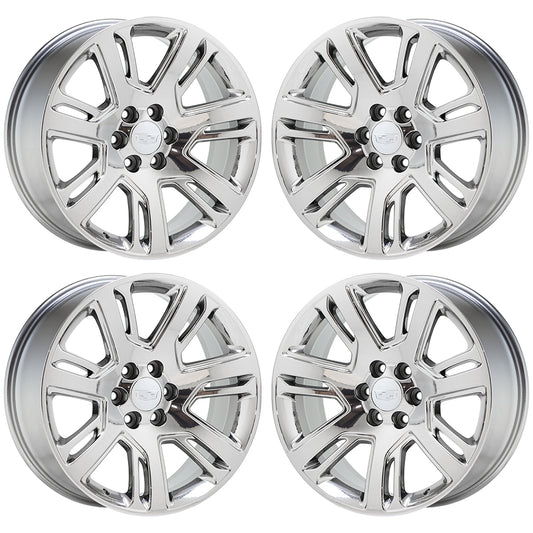 22" Cadillac Escalade Bright Chrome wheels rims Factory OEM 2015-2020 set 4 4738