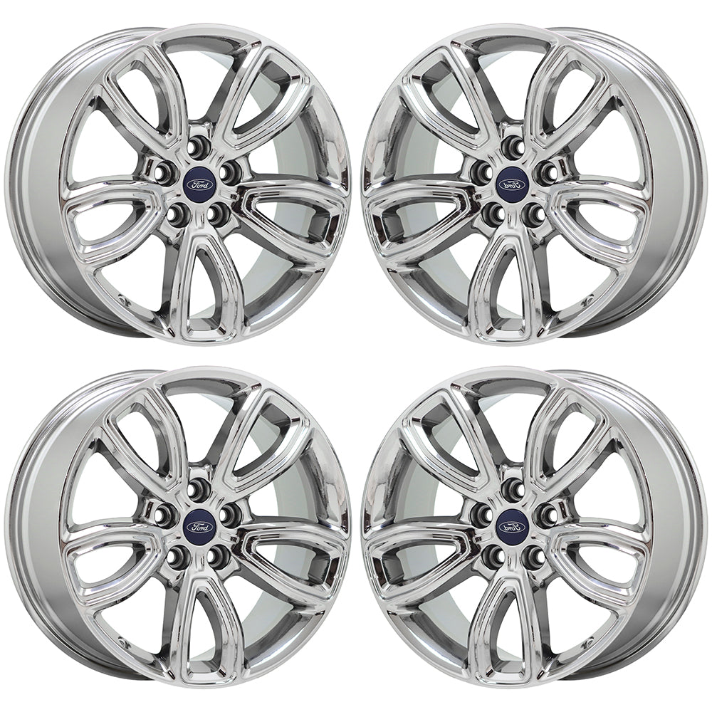18" Ford Explorer Bright Chrome wheels Factory OEM set 10265