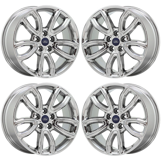 18" Ford Explorer Bright Chrome wheels Factory OEM set 10265 EXCHANGE