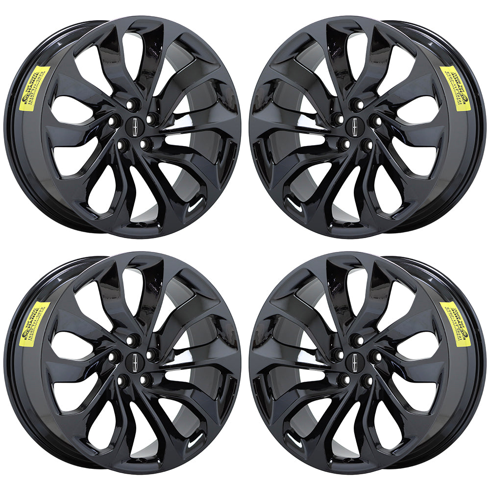 21" Lincoln Aviator Black Chrome wheels rims Factory OEM set 10239 EXCHANGE