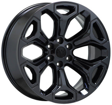 22" Dodge Ram 1500 Truck Black Chrome wheels rims Factory OEM set 2685 2727