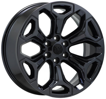 22" Dodge Ram 1500 Truck Black Chrome wheels rims Factory OEM set 2685 2727