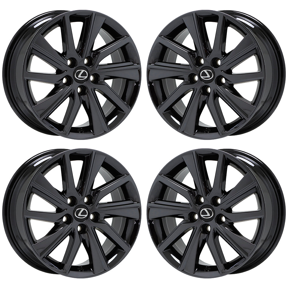 17" Lexus ES300 ES350 Black Chrome wheels rims Factory OEM set 4 74333 EXCHANGE
