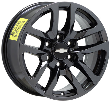 18" Silverado 1500 LTZ Truck Black Chrome wheels rims Factory OEM set 5912