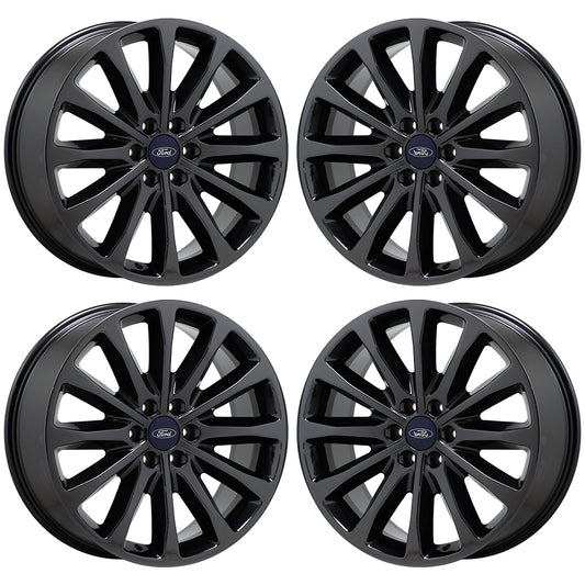 22" Ford F150 Platinum Black Chrome wheels rims Factory OEM set 10174 EXCHANGE