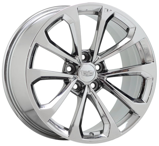 18x9.5" Cadillac ATS-V Bright Chrome wheel Factory OEM GM single 4768