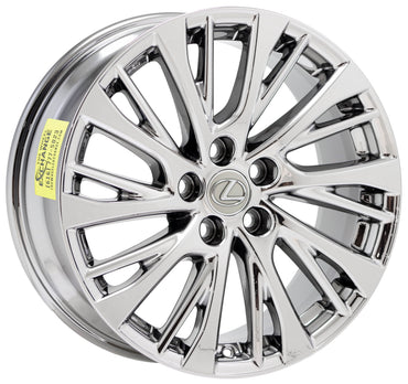 18" Lexus ES350 Bright Chrome wheels rims Factory OEM set 74376