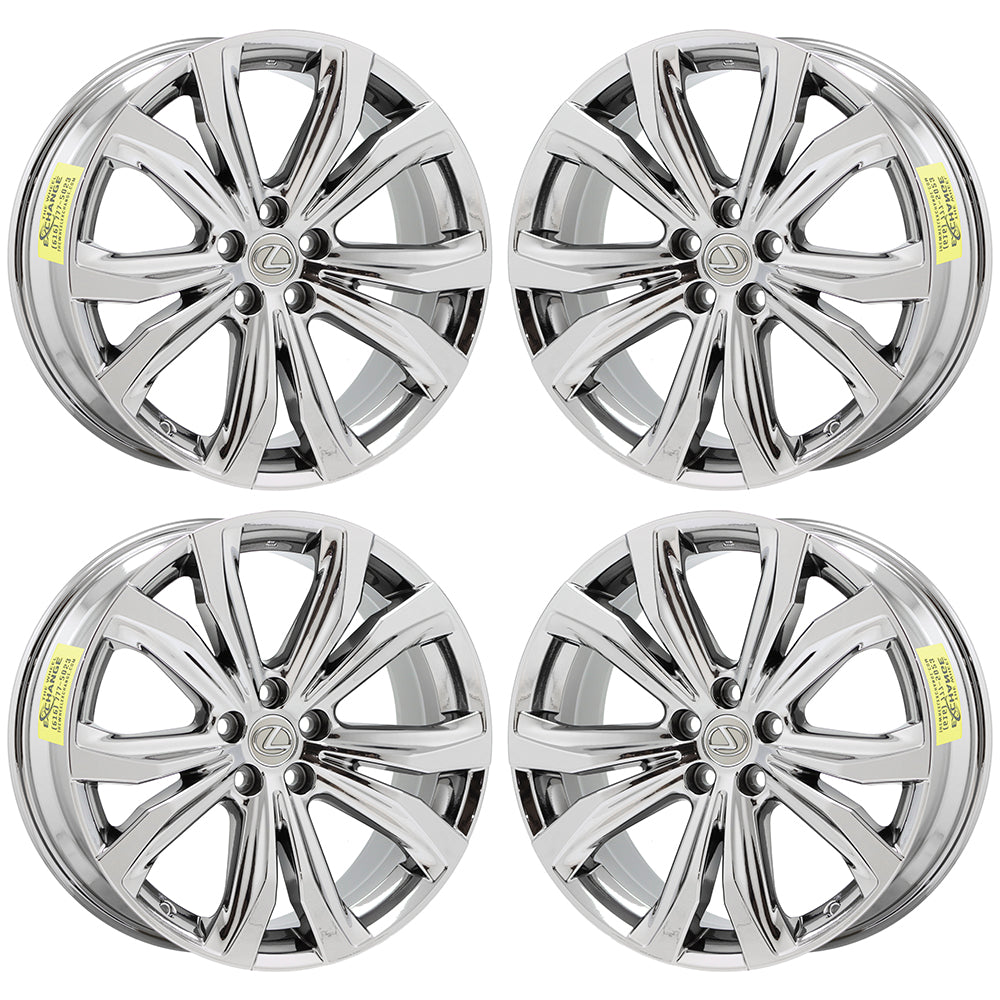20" Lexus RX350 RX450H PVD Chrome wheels rims Factory OEM set 74338 EXCHANGE