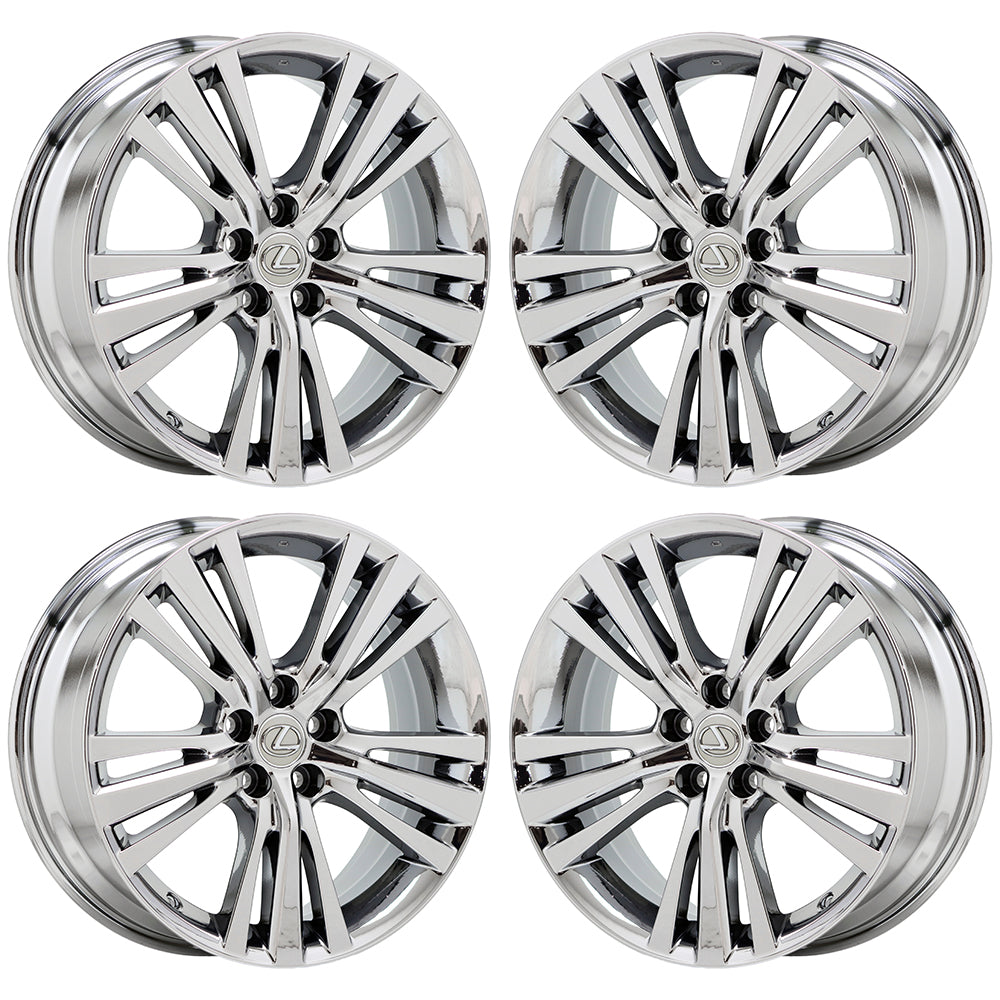 19" Lexus RX350 RX450H Bright Chrome wheels rims Factory OEM set 74301 EXCHANGE