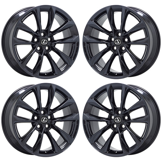 21" Lexus LC500 LC500h Black Chrome wheels rims Factory set 74361 74362 EXCHANGE