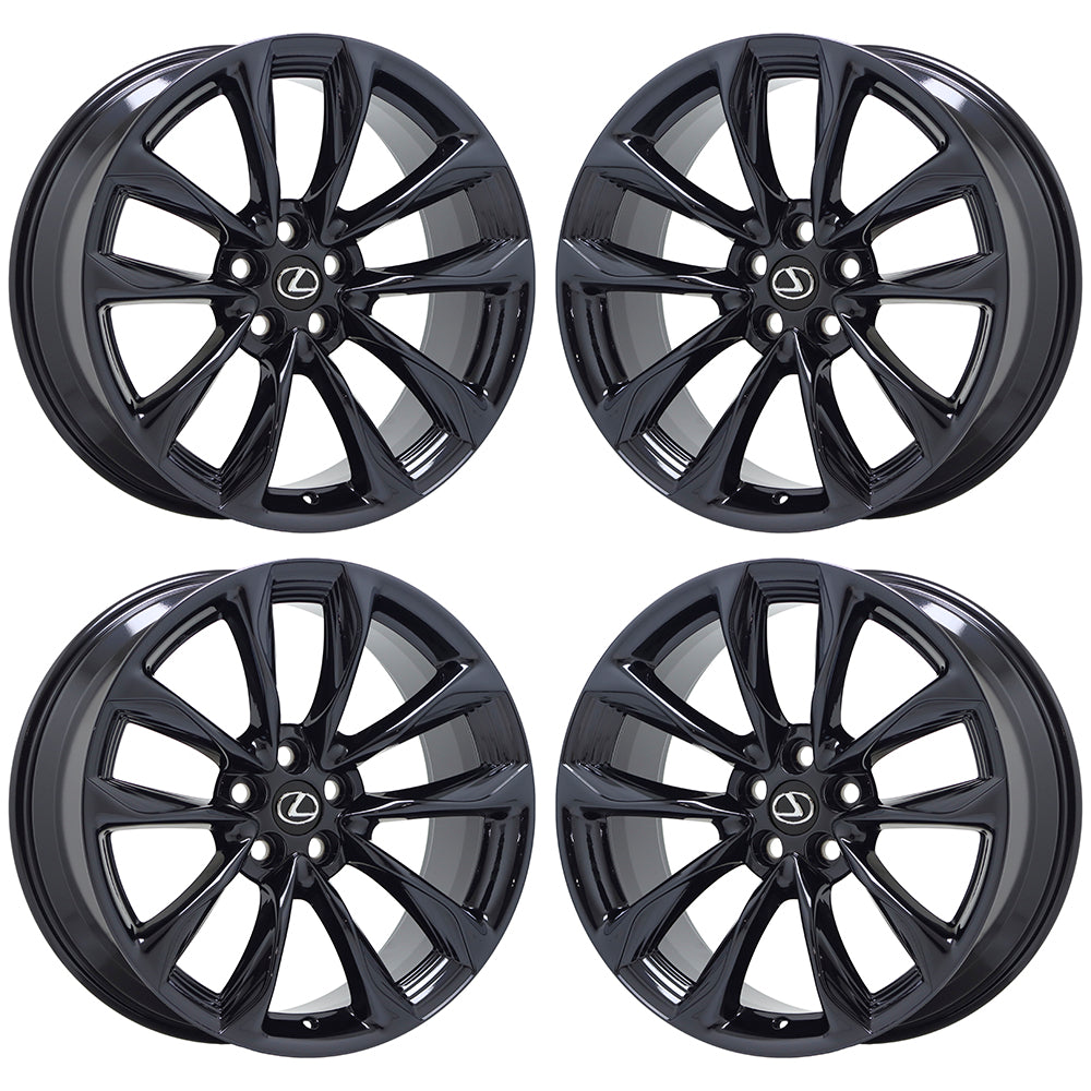 21" Lexus LC500 LC500h Black Chrome wheels rims Factory set 74361 74362 EXCHANGE