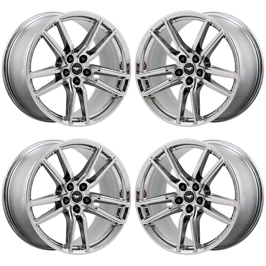 20x11" Ford Mustang GT500 Bright Chrome wheels rims Factory OEM set 10278 10279