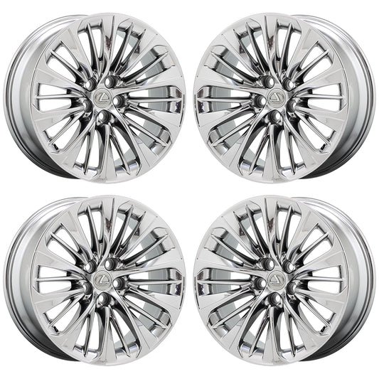 20" Lexus LS500 LS500h Bright Chrome wheel rim OEM 74370 EXCHANGE