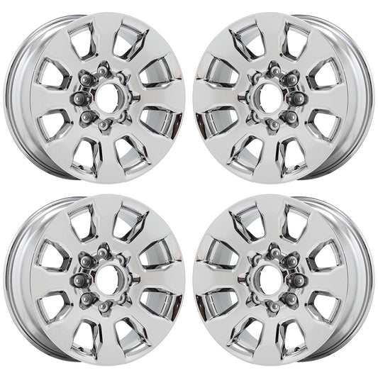 20" Ford F250 F350 SRW Bright Chrome wheels rims Factory OEM set 10100 EXCHANGE