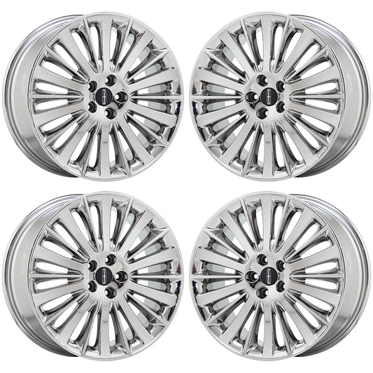 19" Lincoln MKZ Platinum Bright Chrome wheels rims Factory OEM set 3955