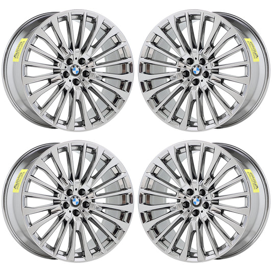 22x9.5 22x10.5 BMW X7 M50i Bright Chrome wheels rims 86537 86542 EXCHANGE