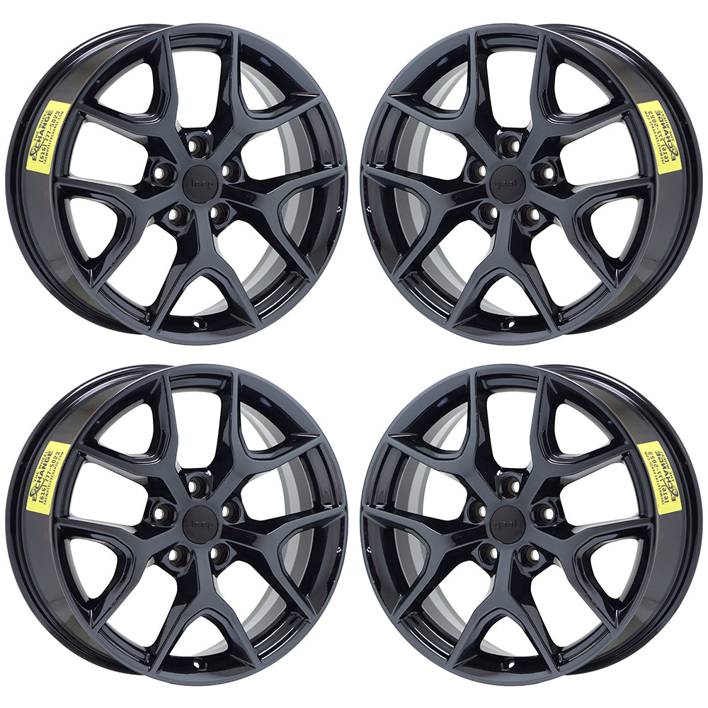 20" Jeep Grand Cherokee Black Chrome wheels rims OEM set 9214 EXCHANGE