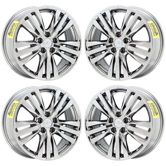 18" Infiniti QX60 Luxe Bright Chrome wheels rims Factory OEM set 73782 EXCHANGE