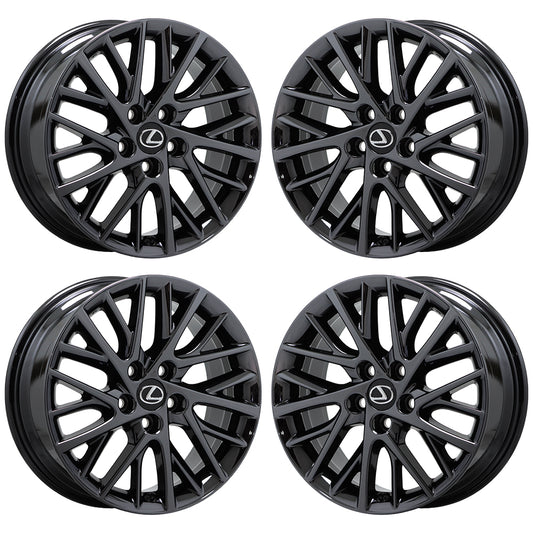 17" Lexus ES350 Black Chrome wheels rims Factory OEM set 4 74332