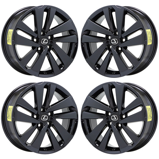 18" Lexus NX300 NX300H Black Chrome wheels rims Factory OEM set 74372 EXCHANGE