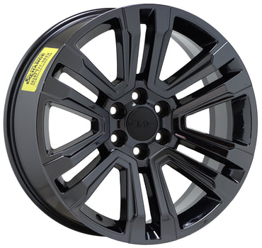 22" GMC Sierra Yukon Escalade Black Chrome wheels rims OEM set 4 5822