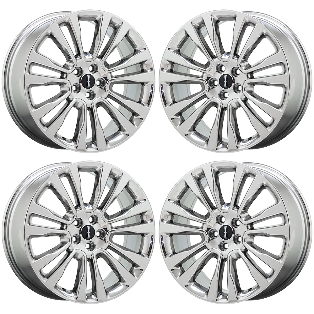20" Lincoln Continental Bright Chrome wheels rims Factory OEM set 10091 EXCHANGE