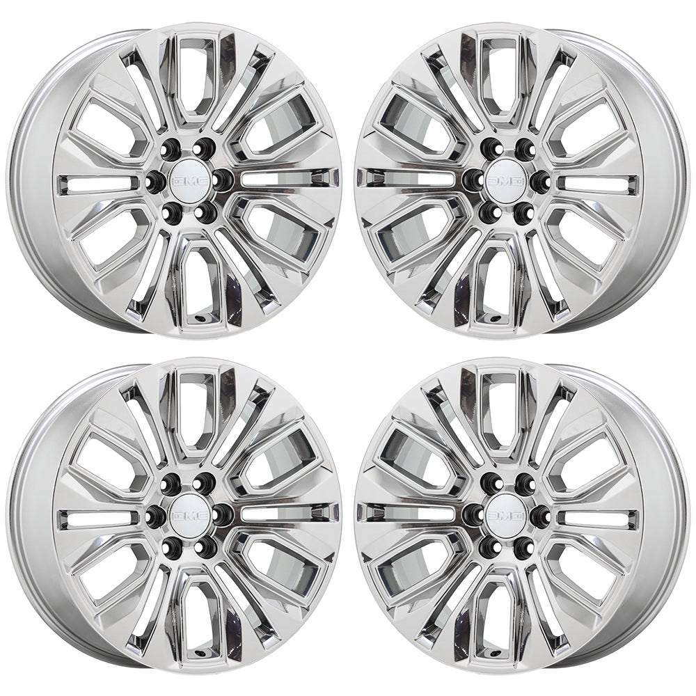 22" GMC Sierra Denali 1500 Yukon Bright Chrome wheels rims Factory OEM set 5943
