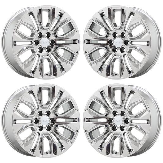 22" GMC Sierra Denali 1500 Yukon Bright Chrome wheels rims Factory OEM set 5943