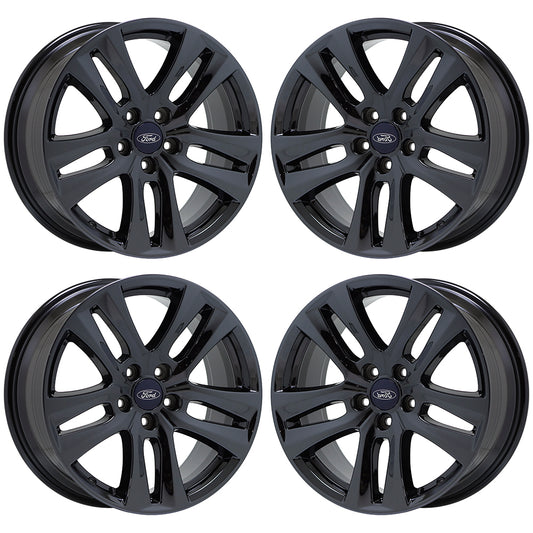 18" Ford Explorer Black Chrome wheels rims Factory OEM set 10182 EXCHANGE