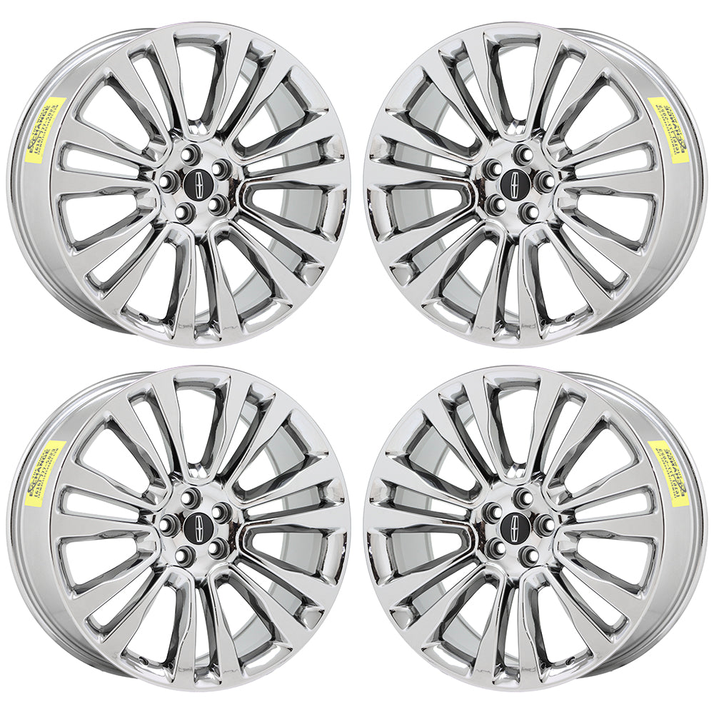 21" Ford Edge Bright Chrome wheels rims Factory OEM 2015-2020 set 10077