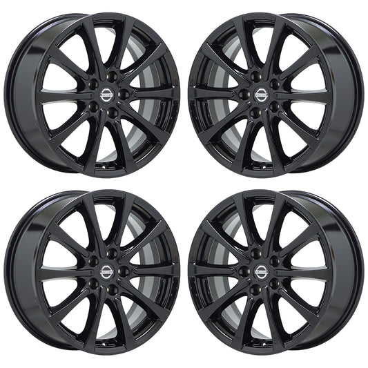 18" Nissan Murano Gloss Black wheels rims Factory OEM set 4 62745
