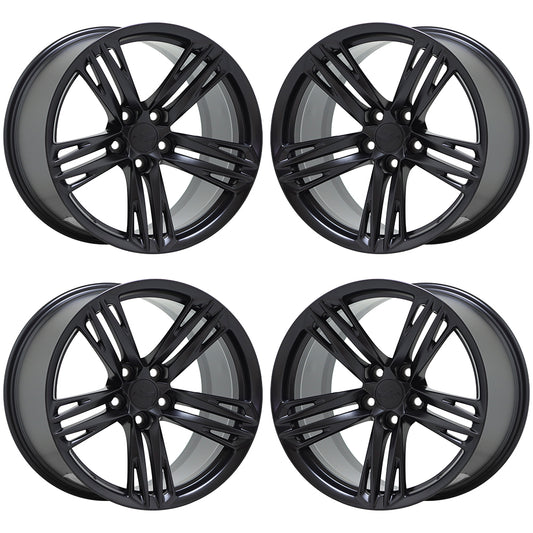 19" Chevrolet Camaro Black Satin wheels rims OEM GM set 5853 5854 EXCHANGE
