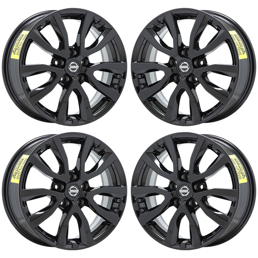 17" Nissan Rogue Midnight Edition Gloss Black wheels rims Factory OEM set 62746